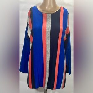STYLUS Women's Medium Long Sleeve Top - Vibrant Stripes
